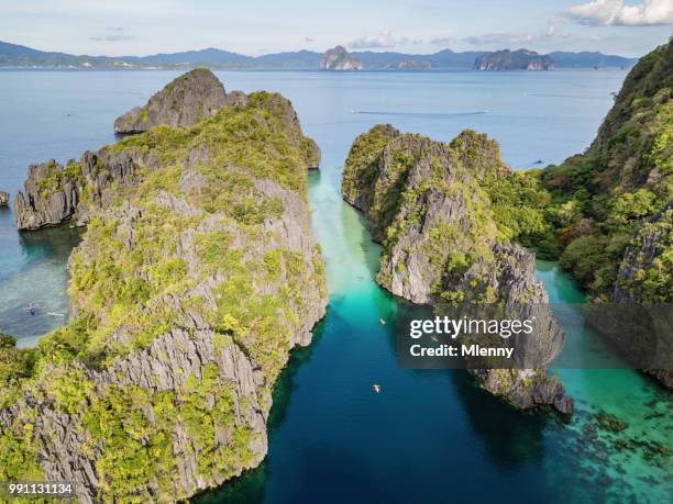 el nido small lagoon palawan miniloc island filippinerna - nido bildbanksfoton och bilder