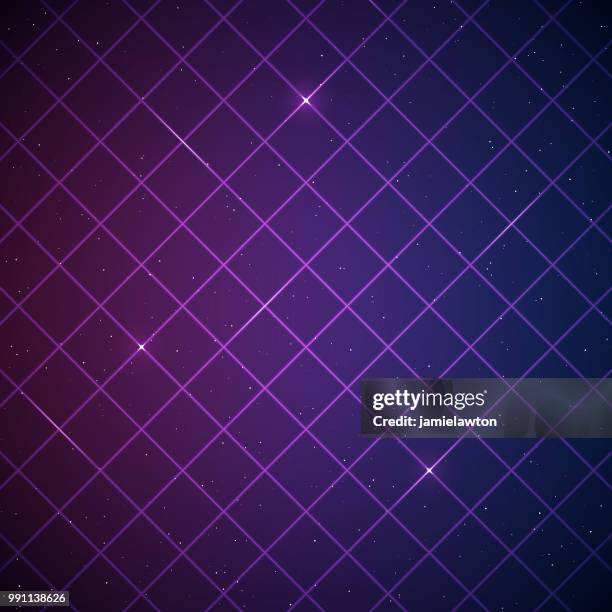 retro 80s background - neon numbers stock illustrations
