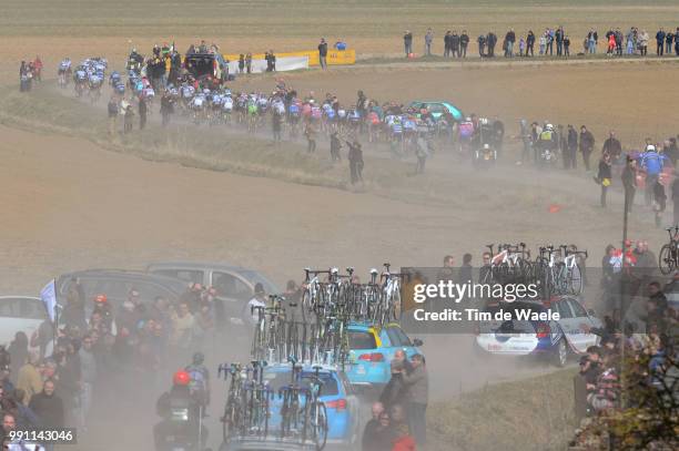 111Th Paris-Roubaix 2013 Illustration Illustratie, Peleton Peloton, Orchies, Dust Poussiere Stof, Landscape Paysage Landschap, Paris - Roubaix /...