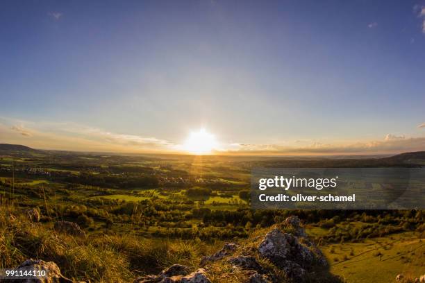 walberla sonnenuntergang - sonnenuntergang foto e immagini stock