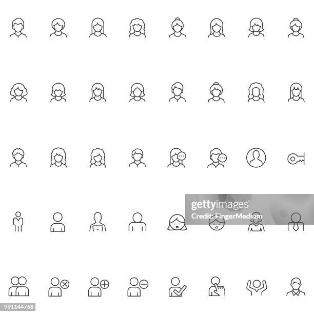 stockillustraties, clipart, cartoons en iconen met de pictogrammen van de gebruiker - niemand