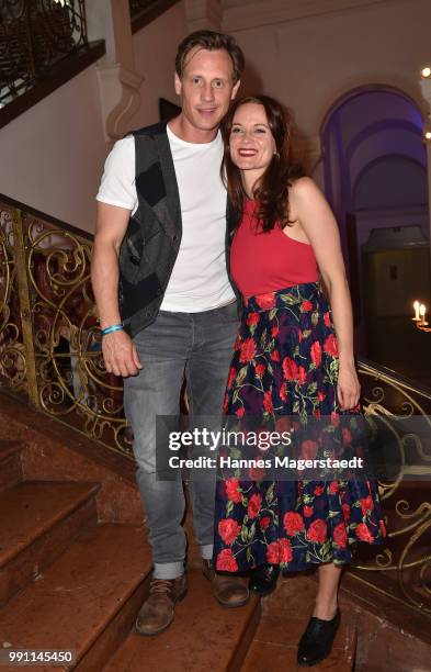 Patrick Kalupa and Sina Wilke during the Bavaria Film reception during the Munich Film Festival 2018 at Kuenstlerhaus am Lenbachplatz on July 3, 2017...