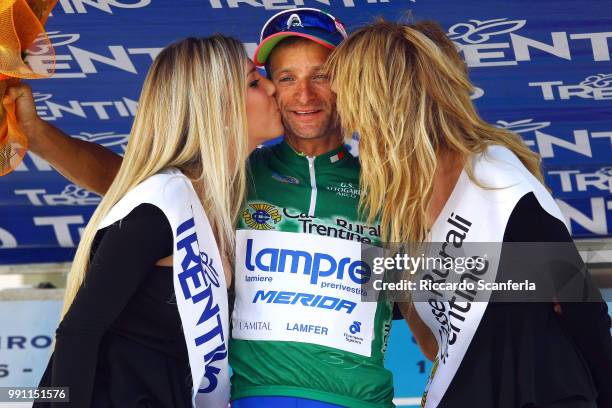 37Th Giro Del Trentino/ Stage 3Podium/ Michele Scarponi Green Jersey/ Celebration Joie Vreugdepergine Valsugana - Condino Tour Trentino/ Etape Rit/...