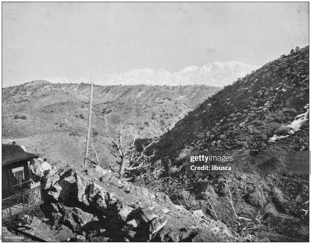 Antique photograph of America's famous landscapes: Mount Nebo, Wasatch Range