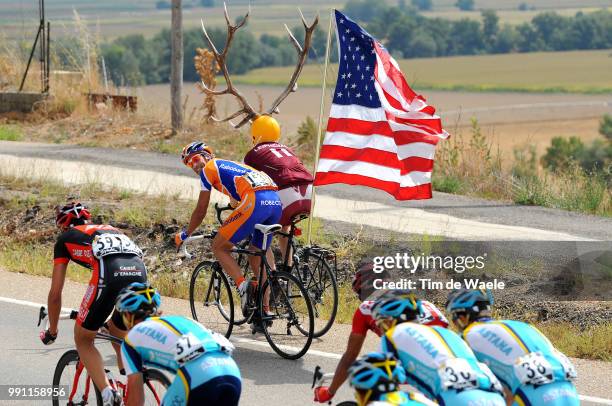 Tour Of Spain, Stage 17Illustration Illustratie, Peleton Peloton, Usa Fans Supporter, Flecha Juan Antonio /Zamora - Valladolid , Vuelta D'Espagna ,...