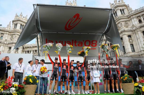 Tour Of Spain, Stage 21Podium, Best Team, Team D'Epargne, Valverde Alejandro , Arroyo David , Garcia Acosta Vicente , Erviti Imanol , Moreno...