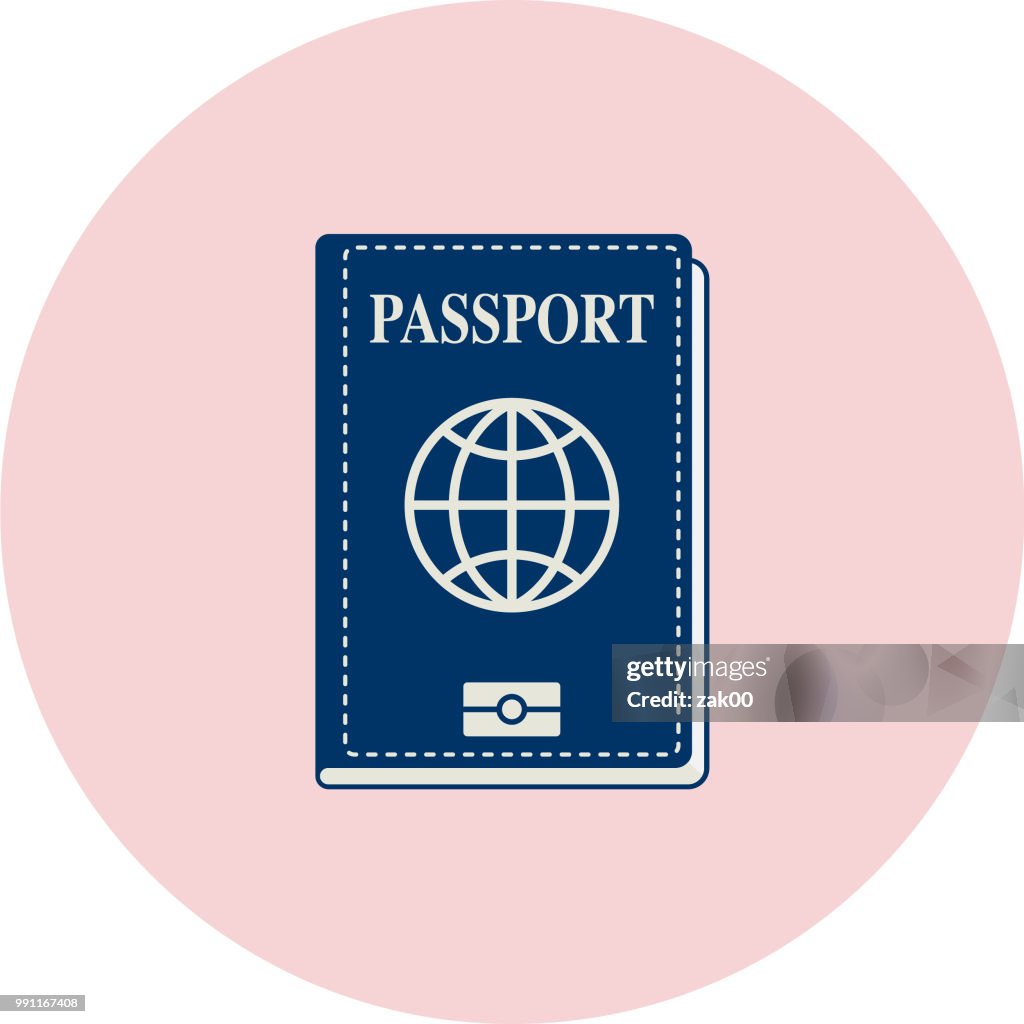 Vector international passport cover template