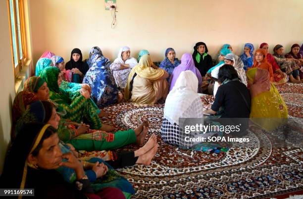 Family members and relatives of the slain militant. Family claiming the body of slain militant, Mudasir Ahmad Bhat, 31 who was killed in a gun battle...