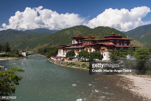 bhutan, punakha fortress - marie ange ostré photos et images de collection