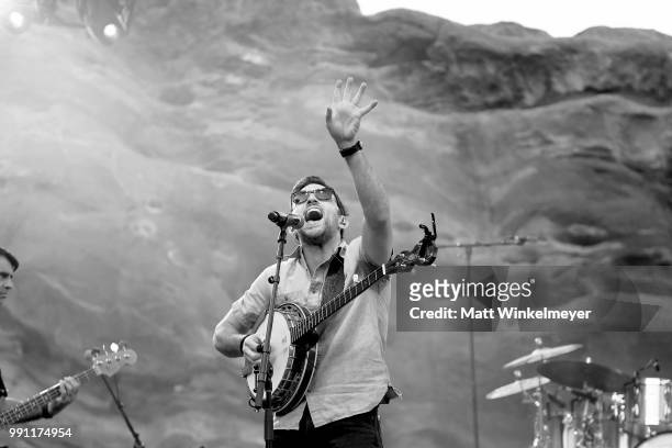 Scott Avett of The Avett Brothers performs at Red Rocks Amphitheatre on July 1, 2018 in Morrison, Colorado.
