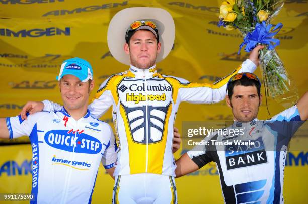 Tour Of California, Stage 4Podiul, Tom Boonen , Mark Cavendish , Juan Jose Haedo , Celebration Joie Vreugde, Merced - Clovis , Ronde, Rit Etape, Tim...