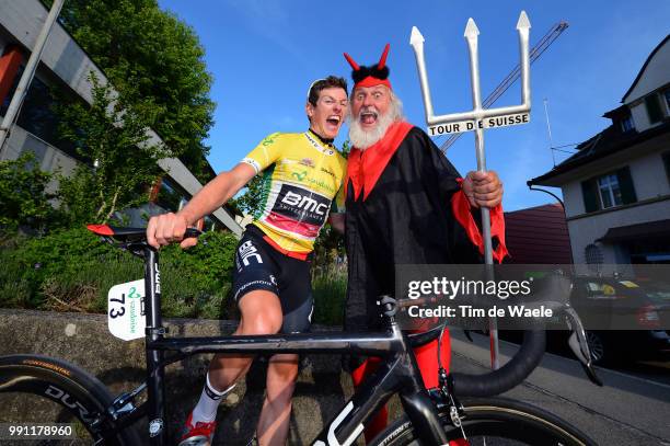 77Th Tour Of Swiss 2013, Stage 6 Frank Mathias Yellow Leader Jersey, Didi Senft Devil Diable Duivel, Leuggern - Meilen / Rit Etappe /Tim De Waele