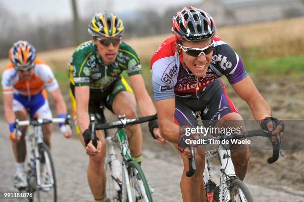 Omloop Het Nieuwsblad 2009 Philippe Gilbert , Frederic Amorison , Nick Nuyens , Gent - Gent , Tim De Waele