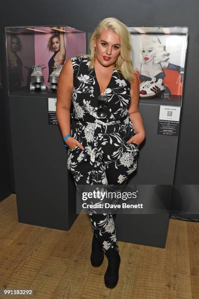 Felicity Hayward attends adidas 'Prouder': A Fat Tony Project in aid of the Albert Kennedy Trust, supporting LGBT youth, at Heni Gallery Soho on July...