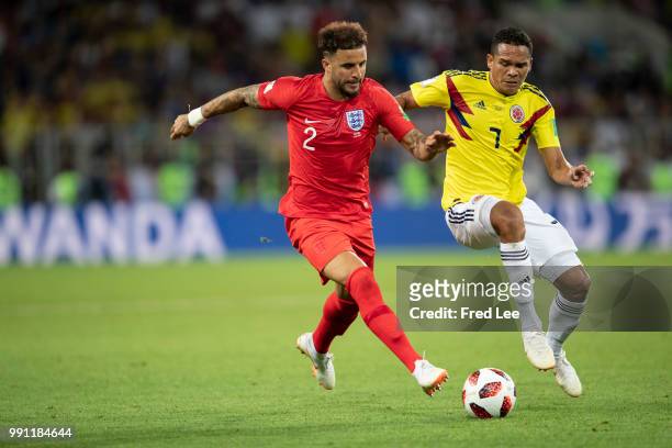 Carlos Bacca of Colombia in action during the 2018 FIFA World Cup Russia Round of 16 match between Colombia and England at Spartak Stadium on July 3,...