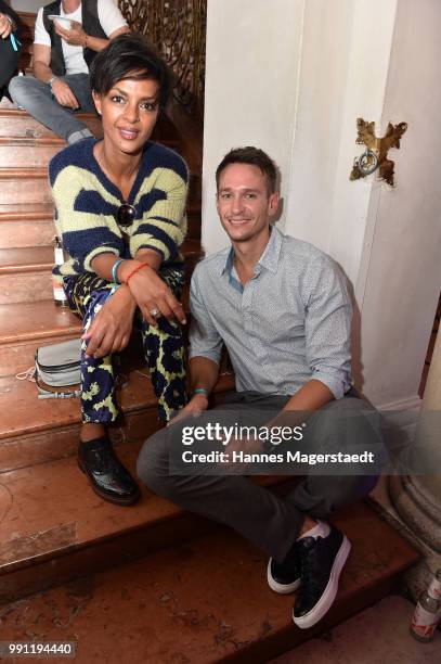 Dennenesch Zoude and Vladimir Burlakov during the Bavaria Film reception during the Munich Film Festival 2018 at Kuenstlerhaus am Lenbachplatz on...