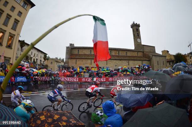 Road World Championships 2013, Rr Men Elite Illustration Illustratie, Peleton Peloton, Rain Pluie Regen, Fiesole City Ville Stad, Landscape Paysage...