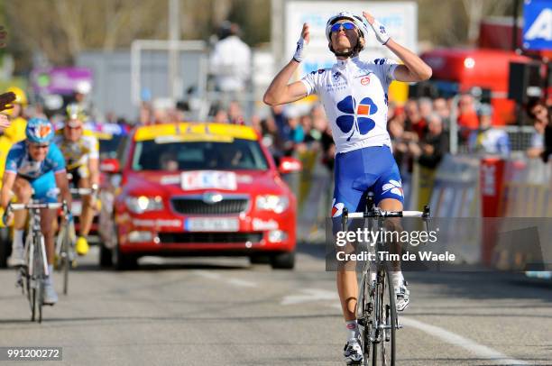 Paris-Nice, Stage 5Arrival, Jeremy Roy Celebration Joie Vreugde, Thomas Voeckler , Tony Martin , Annonay - Vallon-Pont-D'Arc , Etape Rit, Tim De Waele