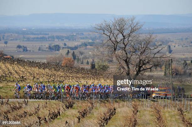 Paris-Nice, Stage 6Illustration Illustratie, Peleton Peloton, Vineyards Vignobles Wijngaard, Cote Du Pas Du Ventoux, Landscape Paysage Landschap,...