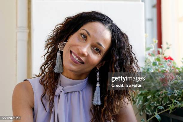 Annabelle Mandeng during the Klambt Style Cocktail at HENRI Hotel on July 3, 2018 in Berlin, Germany.