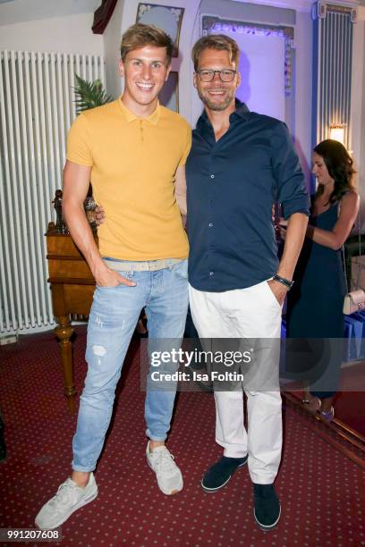 Lukas Sauer and Kai Rose during the Klambt Style Cocktail at HENRI Hotel on July 3, 2018 in Berlin, Germany.