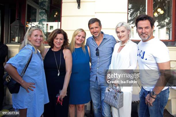 Astrid Bleeker, Ingrid Rose, Andreas Tuerck, Kriemhild Siegel and Tobey Wilson during the Klambt Style Cocktail at HENRI Hotel on July 3, 2018 in...