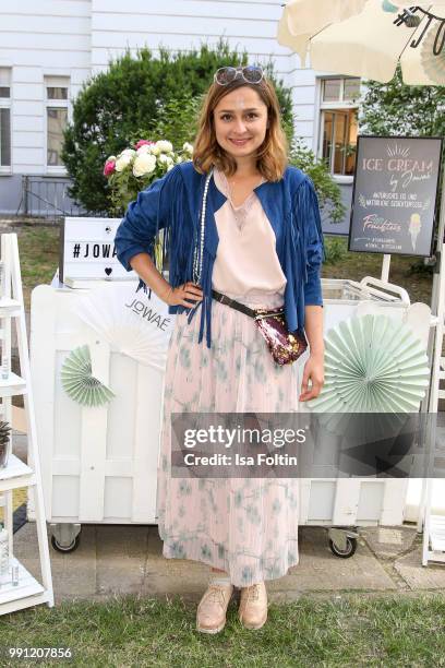 Sarah Alles during the Klambt Style Cocktail at HENRI Hotel on July 3, 2018 in Berlin, Germany.