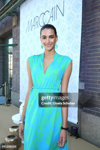 Model Talia Graf, niece of Steffi Graf, during the Marc Cain Fashion Show Spring/Summer 2019 at WEEC, Westhafen, on July 3, 2018 in Berlin, Germany.