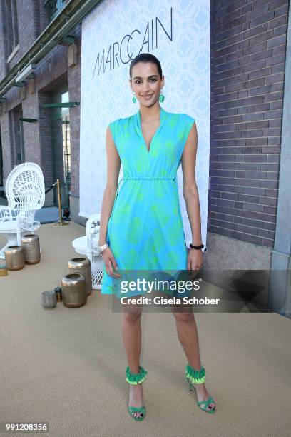 Model Talia Graf, niece of Steffi Graf, during the Marc Cain Fashion Show Spring/Summer 2019 at WEEC, Westhafen, on July 3, 2018 in Berlin, Germany.