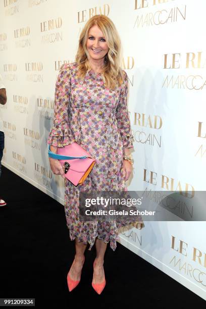 Frauke Ludowig during the Marc Cain Fashion Show Spring/Summer 2019 at WEEC, Westhafen, on July 3, 2018 in Berlin, Germany.