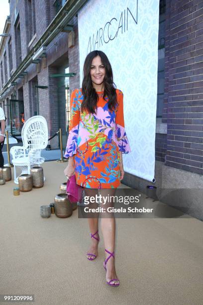 Bettina Zimmermann during the Marc Cain Fashion Show Spring/Summer 2019 at WEEC, Westhafen, on July 3, 2018 in Berlin, Germany.