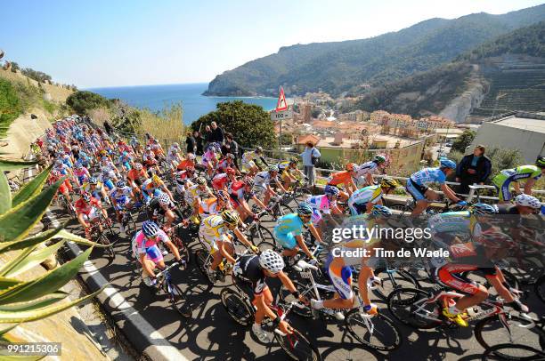 Milan - Sanremo Illustration Illustratie, Peleton Peloton, La Mangie, Landscape Paysage Landschapmilaan - San Remo , Tim De Waele