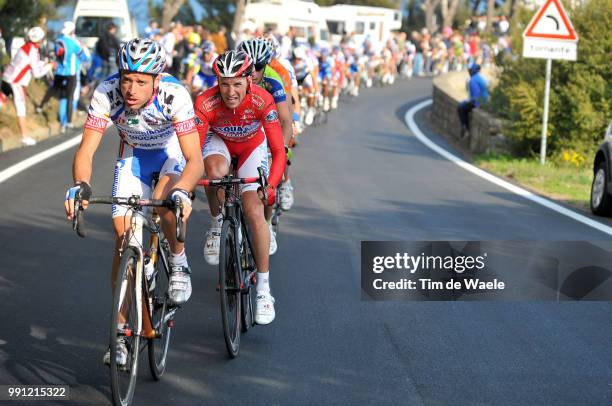 Milan - Sanremo Michele Scarponi , Stefano Garzelli , Cipressa, Milaan - San Remo , Tim De Waele