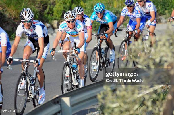 Milan - Sanremo Andy Schleck , Fabian Wegmann , Davide Rebellin , Peter Velits , Milaan - San Remo , Tim De Waele