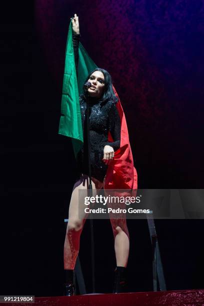 Jessie J performs on the Mundo stage on day 4 of Rock in Rio Lisbon on June 30, 2018 in Lisbon, Portugal.