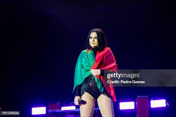 Jessie J performs on the Mundo stage on day 4 of Rock in Rio Lisbon on June 30, 2018 in Lisbon, Portugal.