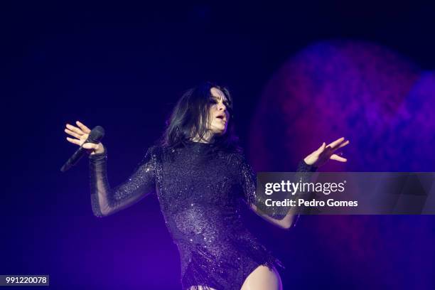 Jessie J performs on the Mundo stage on day 4 of Rock in Rio Lisbon on June 30, 2018 in Lisbon, Portugal.