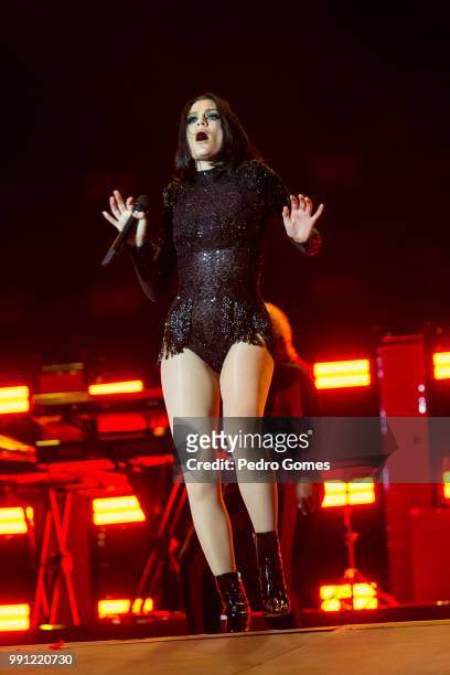Jessie J performs on the Mundo stage on day 4 of Rock in Rio Lisbon on June 30, 2018 in Lisbon, Portugal.