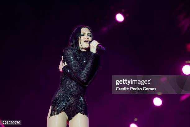 Jessie J performs on the Mundo stage on day 4 of Rock in Rio Lisbon on June 30, 2018 in Lisbon, Portugal.