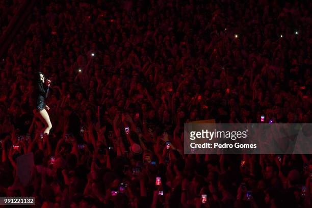 Jessie J performs on the Mundo stage on day 4 of Rock in Rio Lisbon on June 30, 2018 in Lisbon, Portugal.