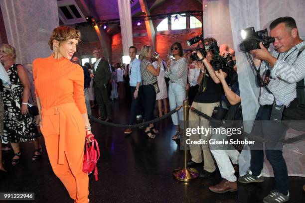 Annemarie Carpendale during the Marc Cain Fashion Show Spring/Summer 2019 at WEEC, Westhafen, on July 3, 2018 in Berlin, Germany.
