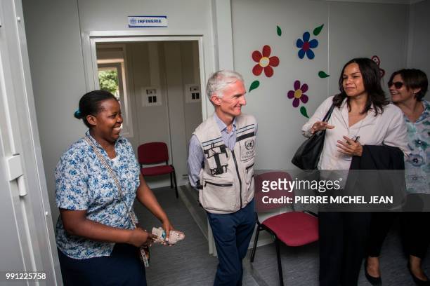 Deputy Secretary of the United Nations Office for the Coordination of Humanitarian Affairs Mark Lowcock visits the 'la maison daccueil Sainte-Therese...