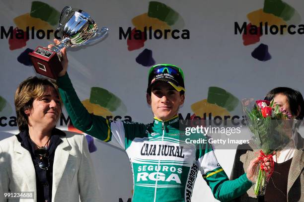 22Th Tour Of Mallorca 2014, Stage 4Podium/ Amets Churruca Celebration Joie Vreugde, Muro-Port D'Alcudia / Trofeo Mallorca/ Etape Rit/ Majorca/ Tim De...