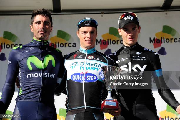 22Th Tour Of Mallorca 2014, Stage 4Podium Fran Ventoso / Gianni Meersman / Ben Swift / Celebration Joie Vreugde, Muro-Port D'Alcudia / Trofeo...