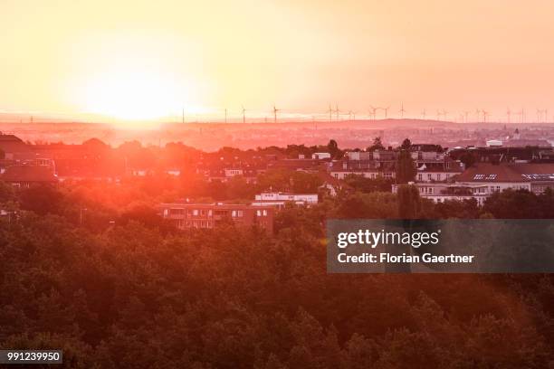 The sunrise is pictured on July 04, 2018 in Berlin, Germany.