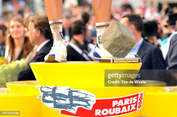 Paris - Roubaix Illustration Illustratie, Podium, Tom Boonen Celebration Joie Vreugde, Pave Coble Stone Kassei /Compiegne - Roubaix /Parijs, Tim De...