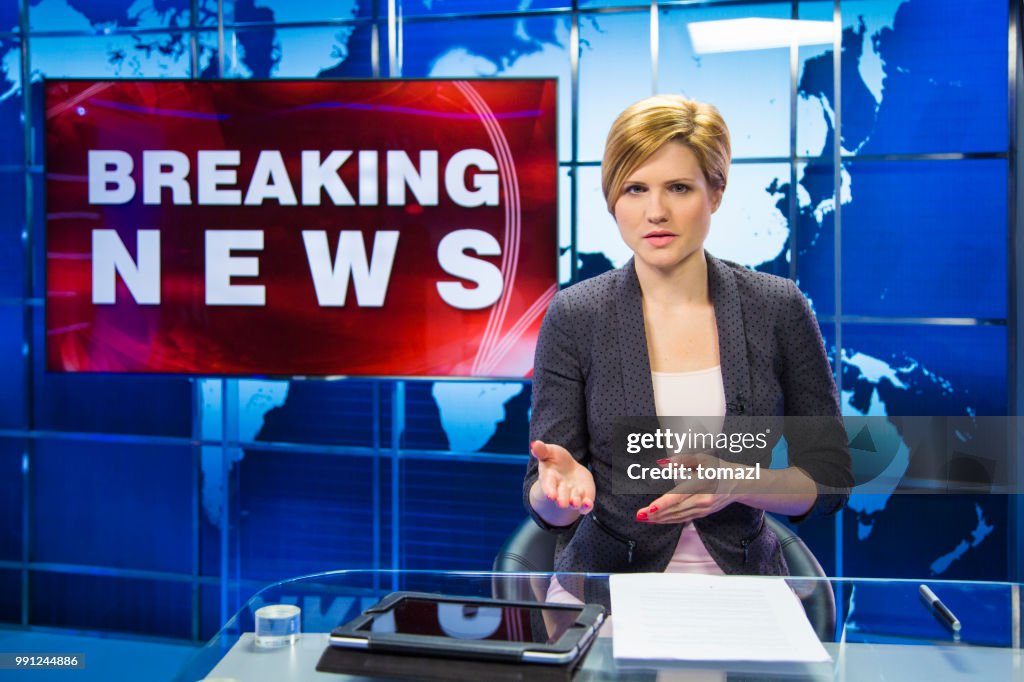 Breaking News weibliche Anker