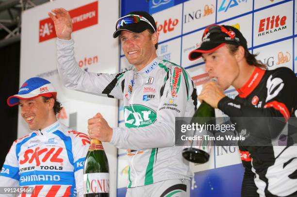 Scheldeprijs Schotenpodium, Kenny Van Hummel , Alessandro Petacchi , Dominique Rollin , Celebration Joie Vreugde /Antwerpen - Schoten , Tim De Waele