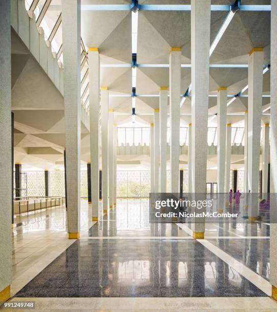 kuala lumpur national mosque interior colonnade room - colonnade residences stock pictures, royalty-free photos & images