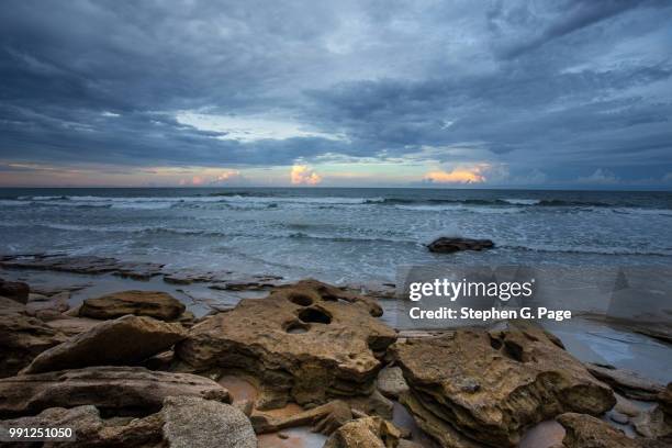 coquina at sunset - stephen g stock pictures, royalty-free photos & images